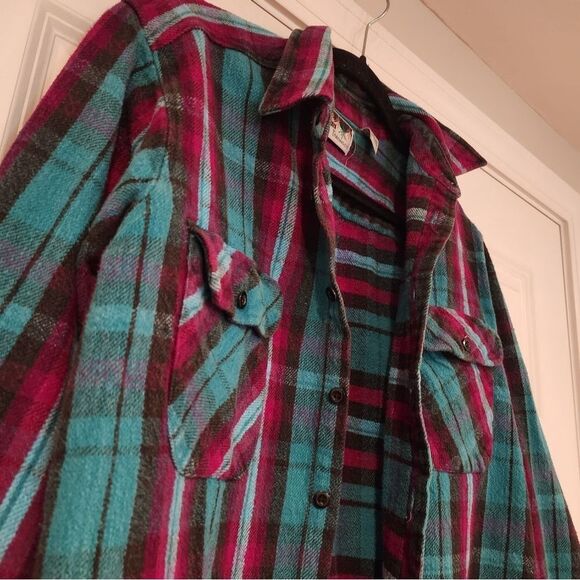 B.O.G. Trading Co vintage thick flannel button up jacket M - Picture 3 of 5